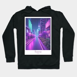 Abstrakt modern Art Neon Tokyo Japan Dreamscape Hoodie